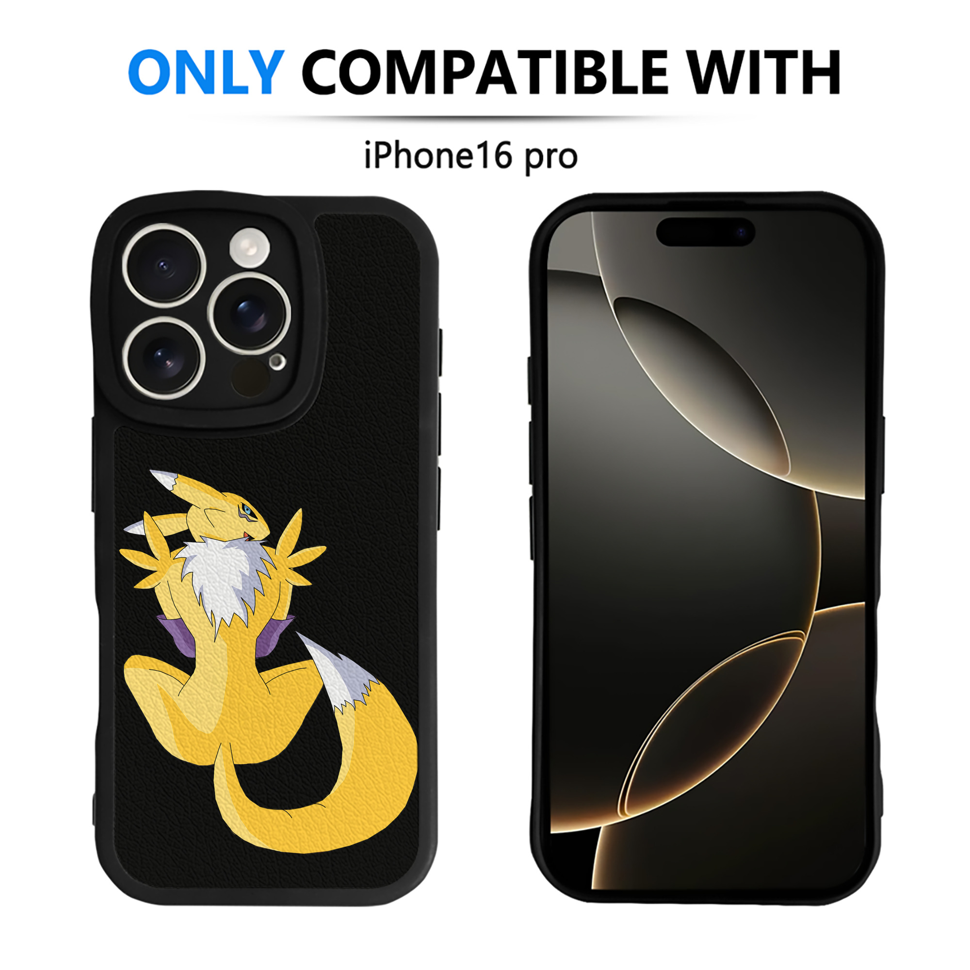 （画像用） Digimon デジタルモンスター/デジモン 【iPhone 16シリーズ対応】シリコンスマホケース（レザー調） 材質：シリコン